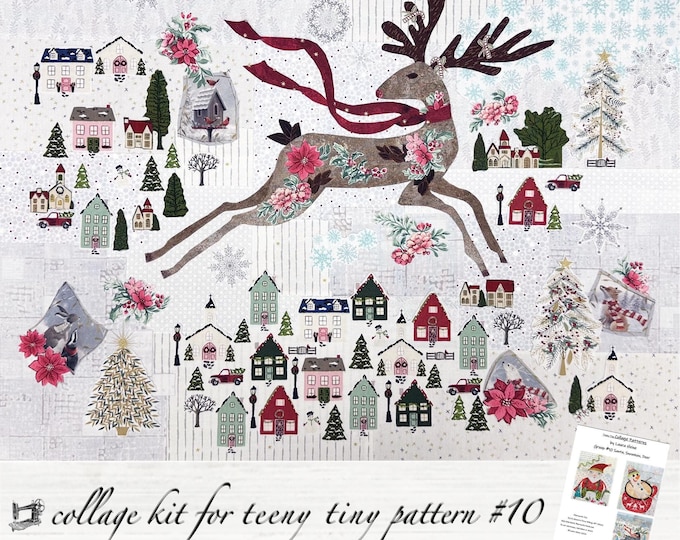 Teeny Tiny Reindeer Collage Fabric Bundle for Laura Heine's Teeny Tiny Pattern #10 FBWTT10 // Certified Laura Heine Instructor