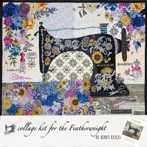 Collage Fabric Bundle for Laura Heine's Featherweight Pattern FBWHFEATHER // Certified Laura Heine Instructor