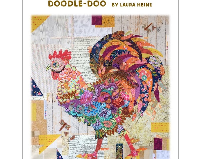 Doodle Doo Collage Quilt Pattern by Laura Heine for Fiberworks LHFWDOODLE