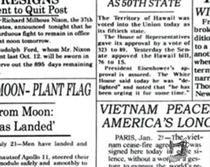 HEADLINER Newspaper Fabric // Blank Quilting 3972 White by the Half Yard