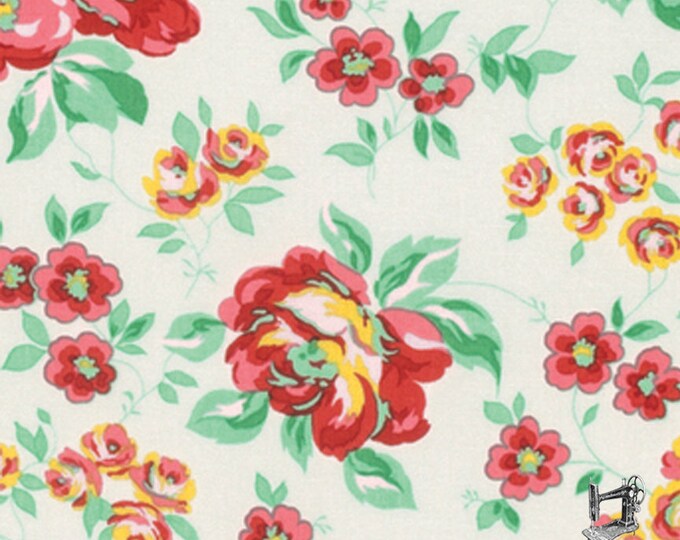 Love & Friendship Garden Fabric // FreeSpirit PWVM173.CLOUD by the Half Yard