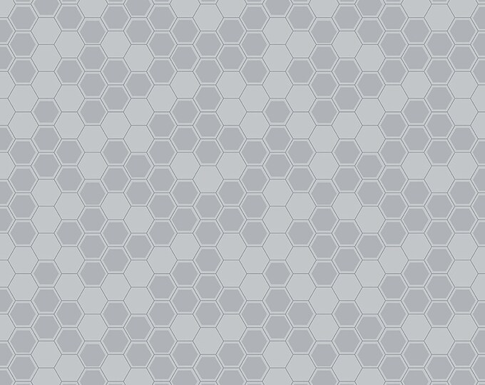 Honey Run Honeycomb Fabric // Riley Blake Designs C8384-GRAY by the HALF YARD
