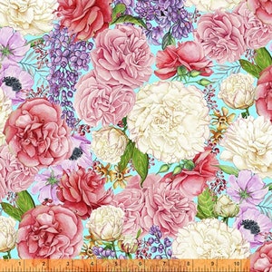 Love Letters Lilacs & Peonies Fabric // Shannon Christensen // Windham Fabrics by the Half Yard 51413-X