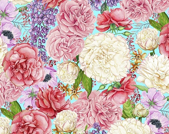 Love Letters Lilacs & Peonies Fabric // Shannon Christensen // Windham Fabrics by the  Half Yard 51413-X