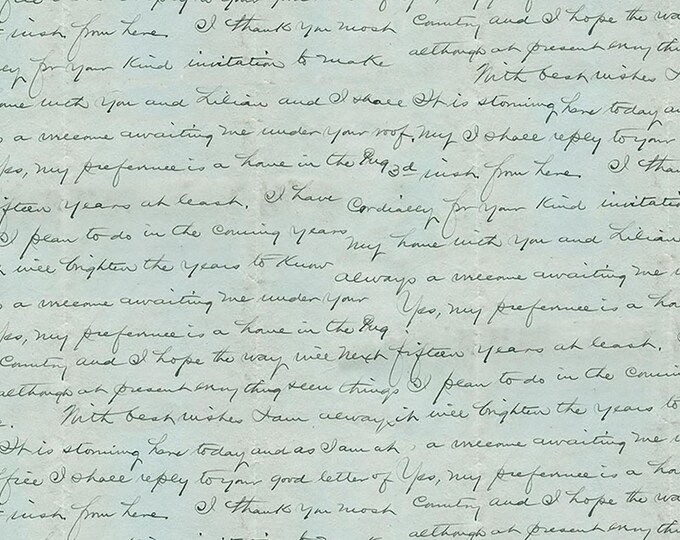 Tim Holtz Blue Palette Script Fabric // FreeSpirit PWTH284.BLUE by the Half Yard