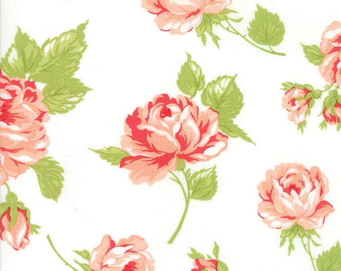 Smitten Rosy Large Floral Fabric // Bonnie & Camille // Moda by the Half Yard