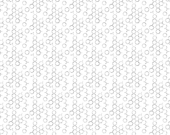 Royal Jelly Sketched Honeycomb Fabric // Blank Quilting 2856-01 by the Half Yard
