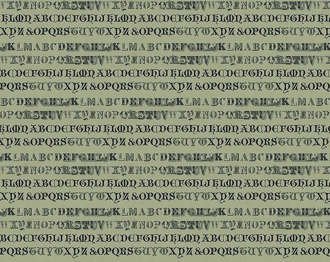 Tim Holtz Green Palette Typography Fabric // FreeSpirit PWTH264.GREEN by the Half Yard