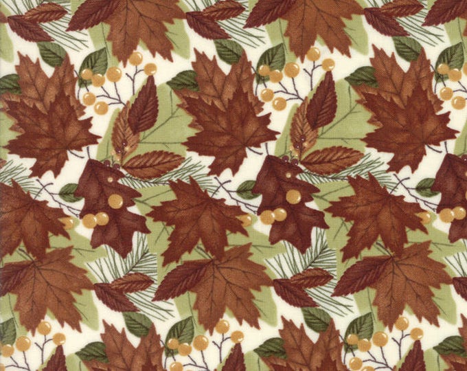 Country Road Church Northwoods Leaf Pile Fabric // Moda Fabrics by the Half Yard
