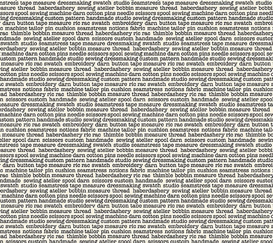 Text Mu Atelier Glossary Text Fabric // Makower MU-135-Q by the Half Yard - Etsy