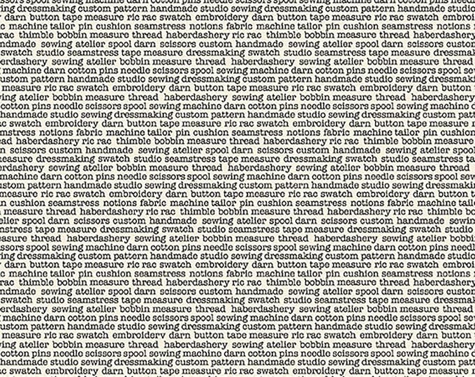 Atelier Glossary Text Fabric // Makower MU-135-Q by the Half Yard