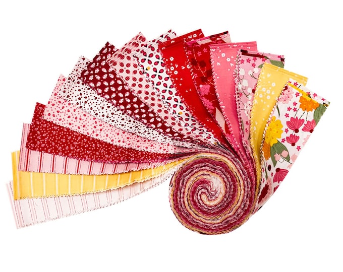 Ladybug Mania Strip Rolls Jelly Roll // Clothworks Fabric ST0339