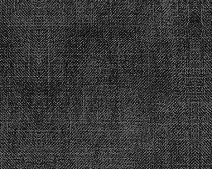 Blooming Denim Fabric // Contempo 13285-12 Black by the HALF YARD