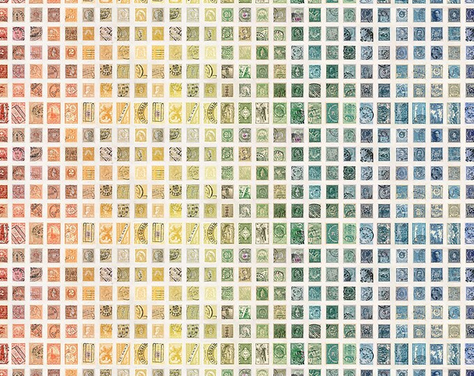 Tim Holtz Multi Palette Stamps Fabric // FreeSpirit PWTH321.MULTI by the Half Yard