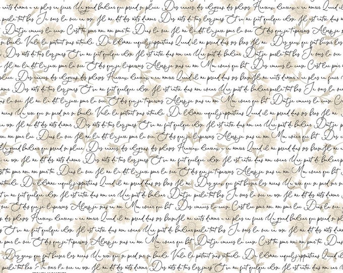 Stolen Moments Chanter Fabric // Poppie Cotton SM25307 Blanc by the Half Yard