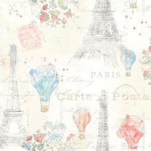 Lighthearted in Paris Eiffel Tower Fabric // David Textiles WA-4250-8C-1 by the HALF YARD
