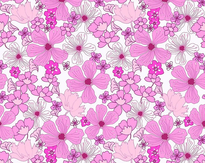 Garden Delights Poppy Flowers by Gray Sky Studio In The Beginning Fabrics 6GSE-6 by the Half Yard