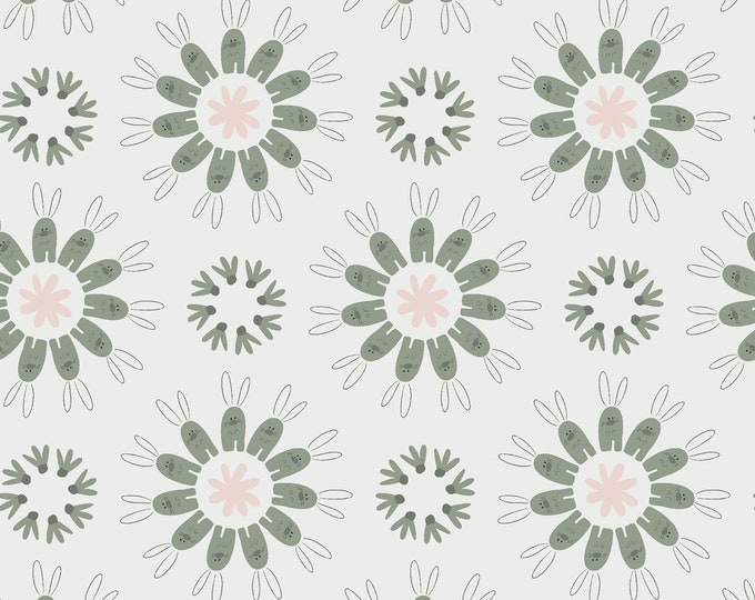 Hunny Bunny Circle Fabric // Clothworks Y3719-134 by the HALF Yard