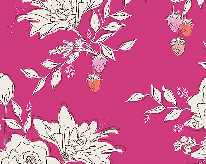 AGF Sonata Pastoral Fabric Magenta // Art Gallery SNT-23101 by the Half Yard