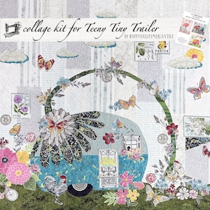 Trailer Collage Fabric Bundle for Laura Heine&#39;s Teeny Tiny Pattern #3 FBWTT3 // Certified Laura Heine Instructor