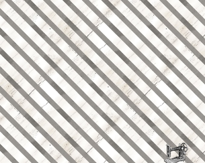 Homestead Diagonal Stripe Fabric // Wilmington Prints 1828 82538 199 by the Half Yard