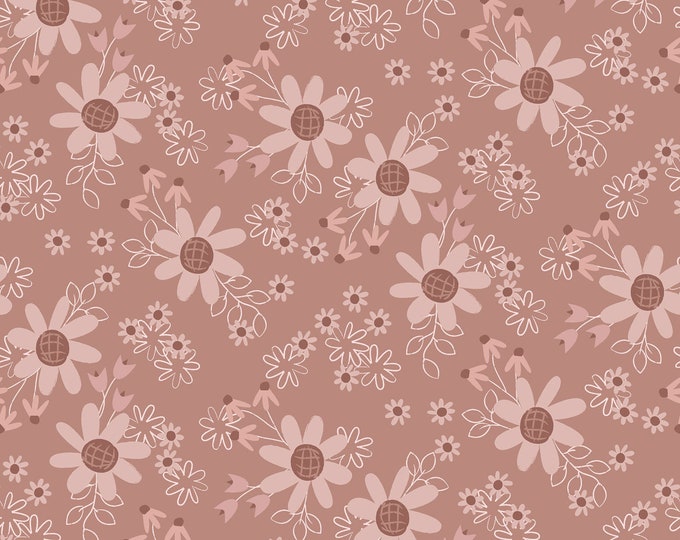 Hunny Bunny Large Floral Fabric // Clothworks Y3718-42 by the HALF Yard