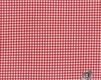 Red Gingham Check Fabric Quilter's First // Lecien Fabrics 530 by the Half Yard