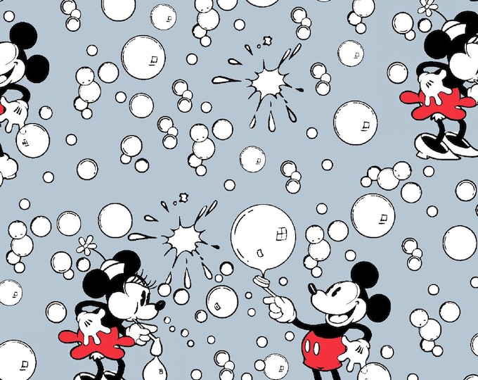 Mickey & Minnie Bubbles Fabric // Springs Creative SPR73447-6510715 by the Half Yard