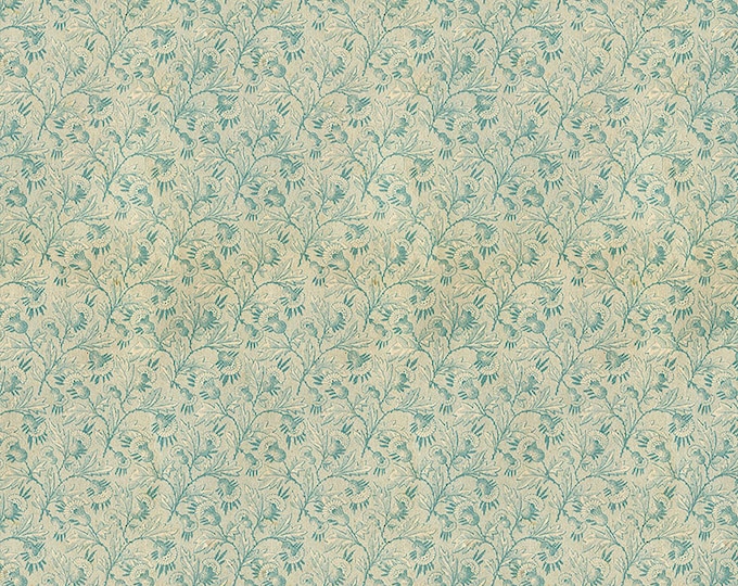Tim Holtz Teal Palette Tiny Print Fabric // FreeSpirit PWTH278.TEAL by the Half Yard