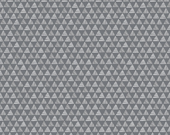 Purrfect Day Triangles Fabric // Riley Blake C9904-Dark Gray by the Half Yard