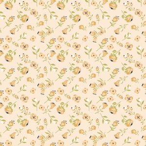 Daisy Mae Mini Mae Floral Fabric // Poppie Cotton POCDM20111 by the Half Yard