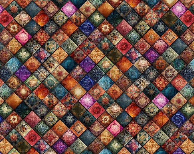 Forget Me Not Quilt Diamonds Fabric // Blank Quilting 4285-33 by the Half Yard