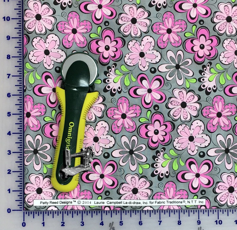 Madison Pink Grey Floral Fabric // Patty Reed Designs // Etsy
