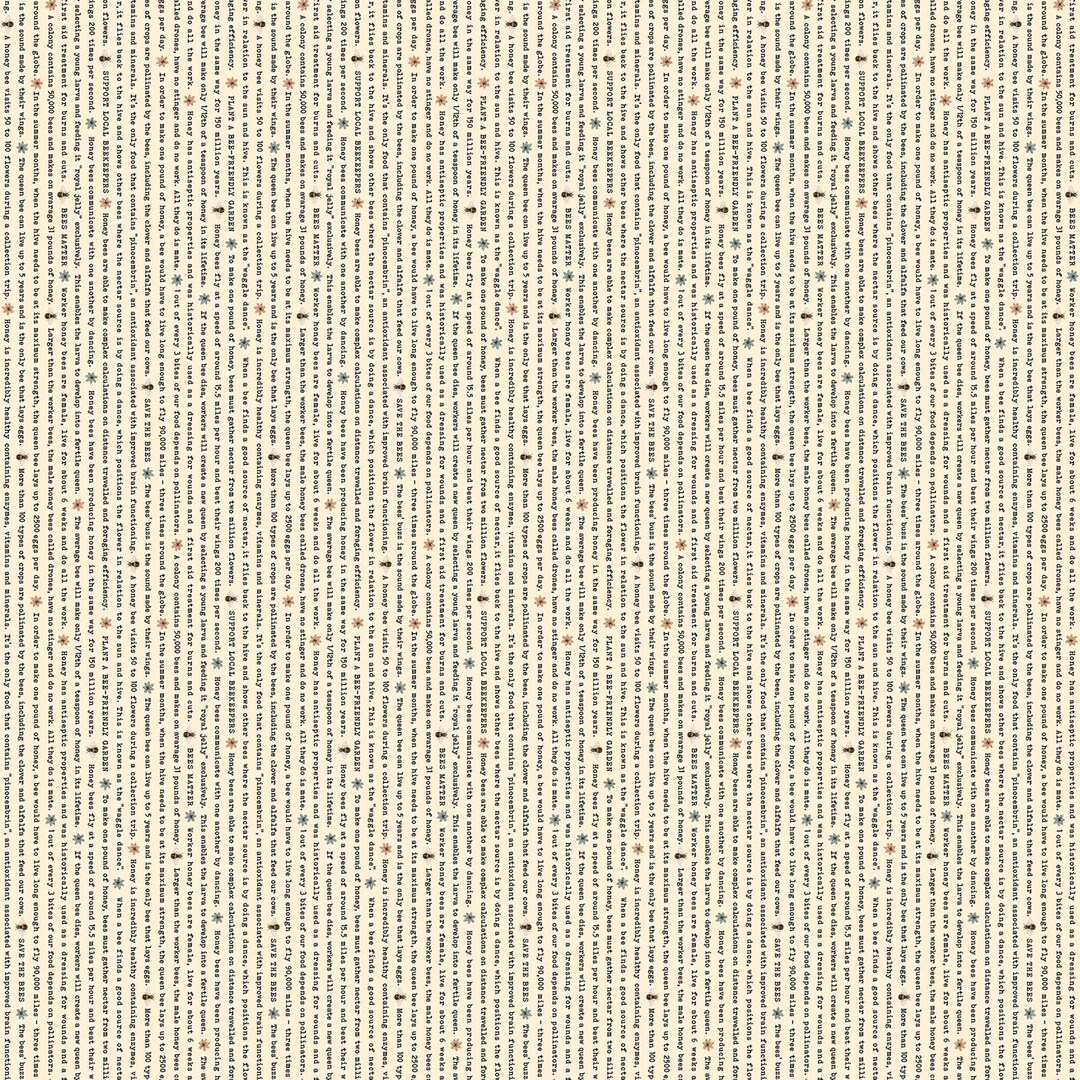BEE Kind Script Fabric // Northcott Studio 23791-11 by the HALF YARD - Etsy