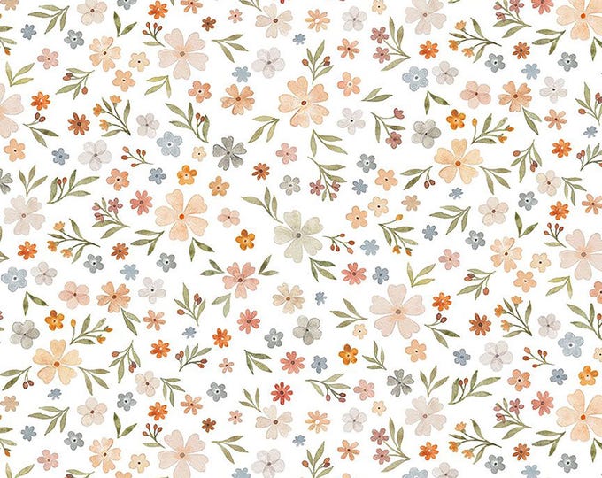 Spring Floral Fabric // Dear Stella-DNS2515 White by the Half Yard