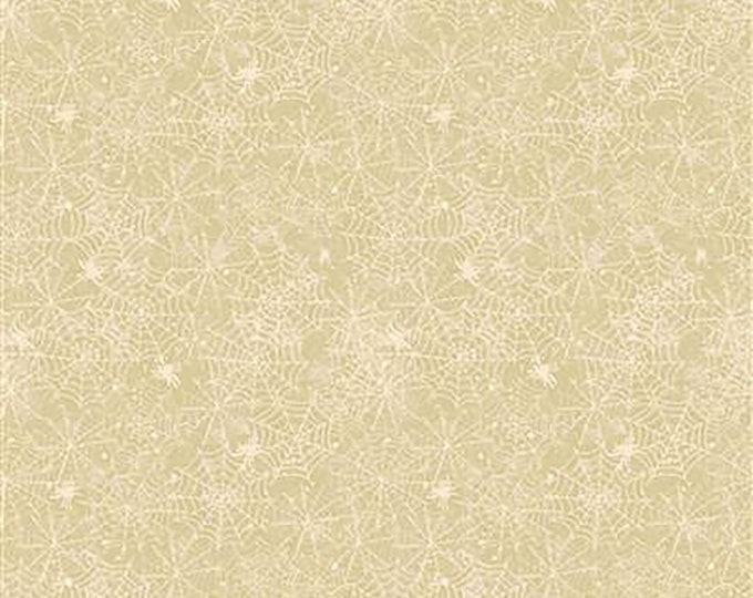 All Hallows Eve Spider Web Fabric // Clothworks Y3822-60 Dark Butter by the HALF YARD