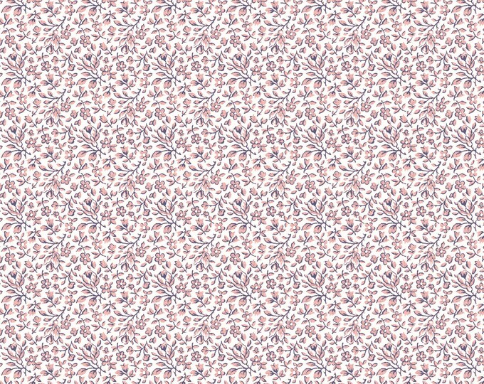 Garden Toile Mini Bloom Pink Fabric // RJR Studios RJ2703-PI3 by the Half Yard