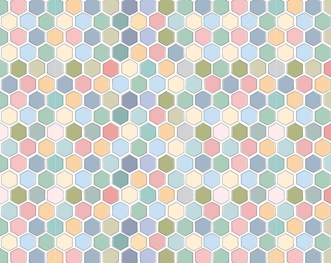 Country Roads River Honeycomb Fabric // Poppie Cotton CR20156 by the Half Yard