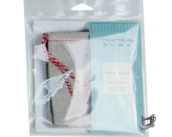 Muslin/Linen Drawstring Favor Bag Set of 3 by Moda Home 999 44 SML