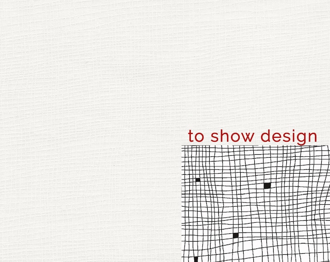 Ramblings 12 White on White Grid Fabric // P&B Textiles RA12806-W by the HALF YARD