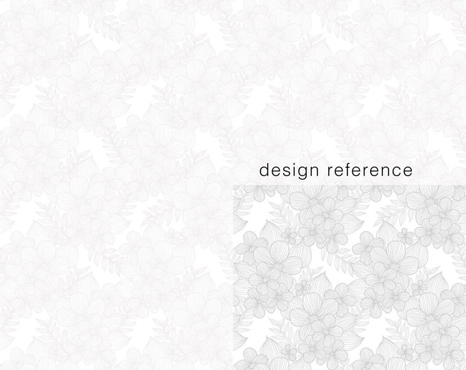 Judy's Bloom Crochet Floral Fabric // Benartex 13554-09 White by the Half Yard