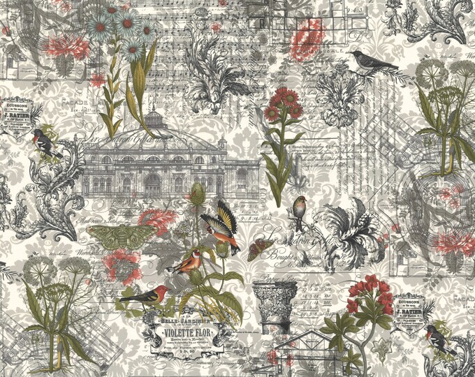 3 Sisters Favorite Memoirs Collage Fabric // Moda 44366 11 Multi by the HALF YARD