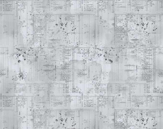 Farm Life Ledger Fabric // Clothworks 3940-116 by the HALF YARD