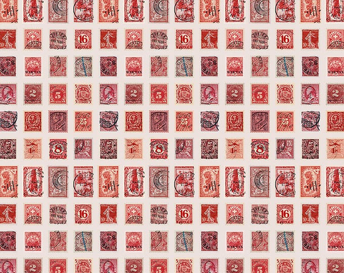 Tim Holtz Red Palette Stamps Fabric // FreeSpirit PWTH221.RED by the Half Yard