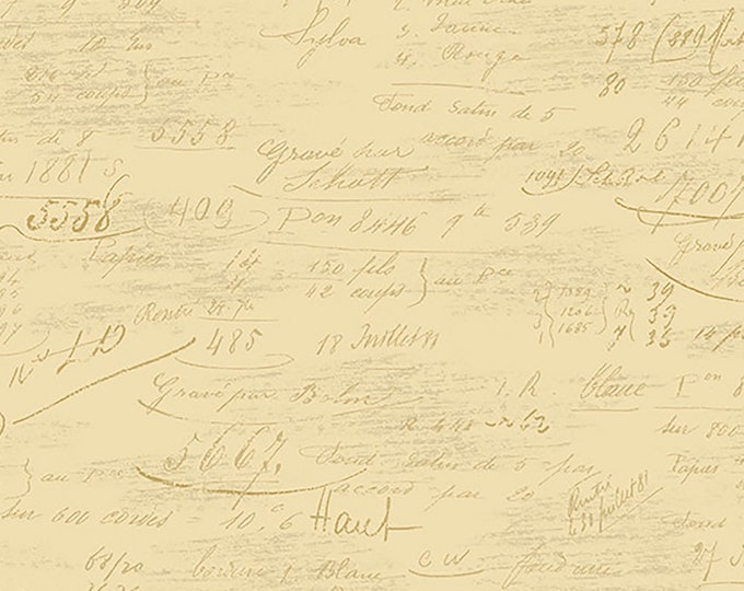 French Mill Notebook Fabric // Andover A-739-Y by the Half Yard