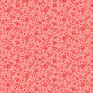 A Beautiful Life Rose Brocade Fabric // Benartex 16025-27 Dark Peach by the HALF YARD