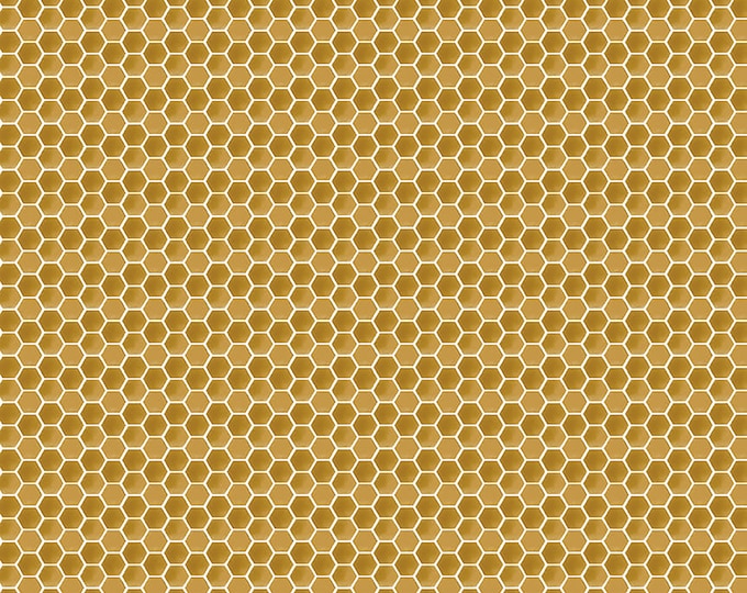 Royal Jelly Honeycomb Fabric // Blank Quilting 2850-35 by the Half Yard