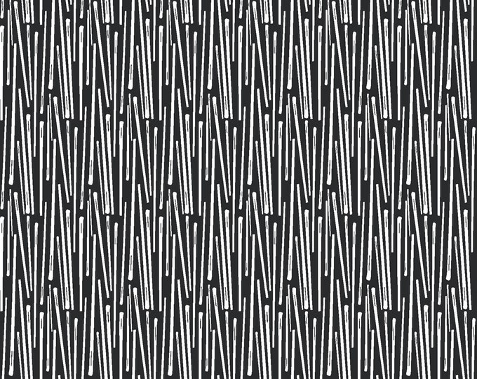 Picholine Swizzle Stick Fabric // Clothworks Y2975-3 Black by the HALF YARD