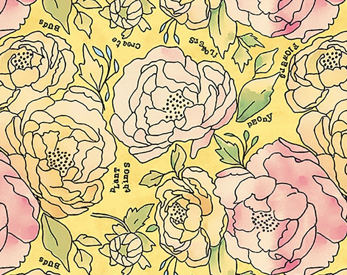 Potpourri Bed of Roses Fabric // Laura Heine // Windham 51654-2 by the  Half Yard