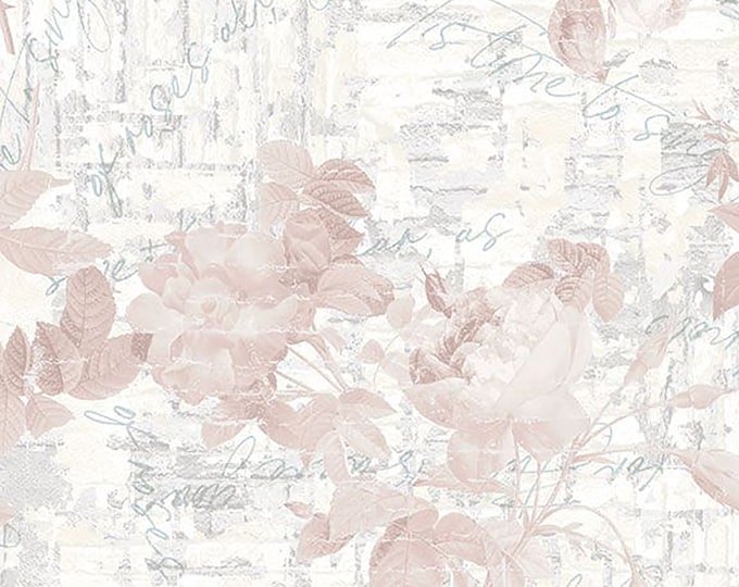 Faded Fabulous Backyard Roses Fabric // Marcus R210780D Blush by the Half Yard